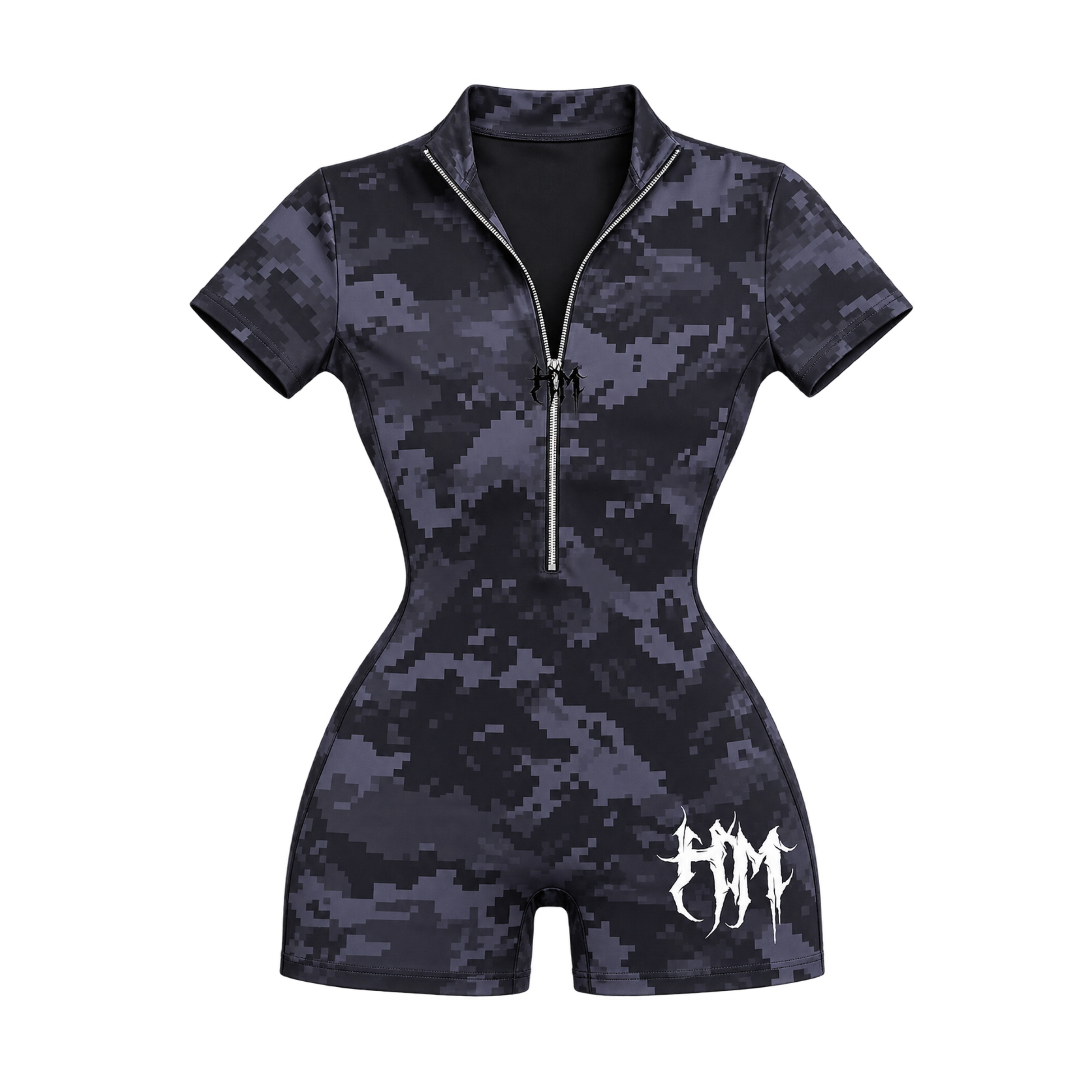 Black Camo Woman’s Romper